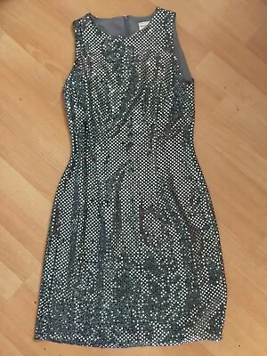 'charlotte Halton' Silver Sequinned Dress - See Video! • £19.99