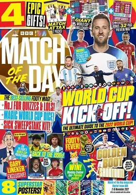 BBC Match Of The Day Magazine #665 4 Gifts Football Qatar World Cup 15.11.22 • £13.99