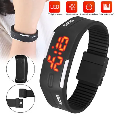 Multifunction LED Digital Watch Men&Women's Sport Outdoor Waterproof Wrist Band • $9.98