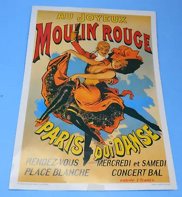 Vtg Moulin Rouge Paris Qui Danse Print 8.25x12  • $6.50