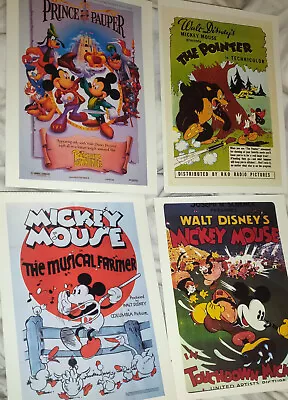 Disney Mickey Mouse Character Postcards Post Card Lot Of 4 Vintage Un Used New • $11.68