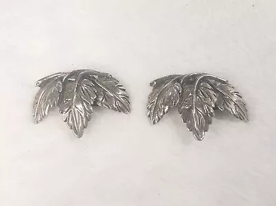 ** BEAUTIFUL Vintage MUSI Antiqued Silver Tone Shoe Clips ** • $28