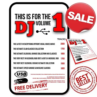 THIS IS FOR THE DJ VOL 1 - ALL GENRES OVER 9000 FULL HIGH QUALITY MP3s (ON USB) • £24.99