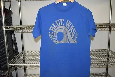 Seattle Seahawks 1985 Blue Wave Single Stitch Vtg T Shirt Tag XL Fit Long Small • $8
