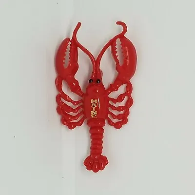 Vintage Red Maine Lobster Plastic Souvenir 3  Brooch Pin • $12