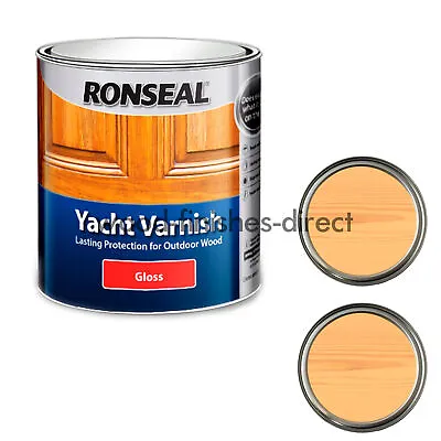 £55.49 • Buy Ronseal Yacht Varnish - 250ml, 500ml, 1L & 2.5L - Gloss/Satin - Solvent Based