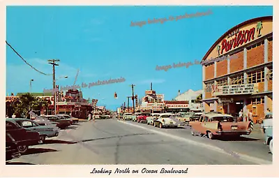 Myrtle Beach SC Ocean Blvd Pavilion Defunct Amusement Park 1950s Vtg Postcard C2 • $95