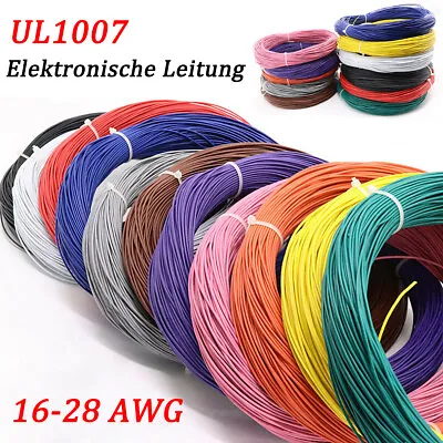 £2.02 • Buy UL1007 Flexible Electronic Wire Tinned Copper PVC Wire 16AWG - 30AWG 11 Colors