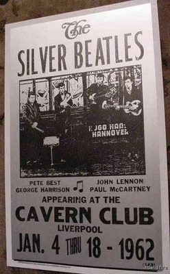 $39.75 • Buy Vintage The Silver Beatles Concert Poster 1962 60's Art Cavern Club John Lennon