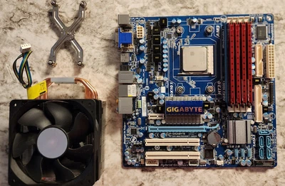 $27.90 • Buy Motherboard CPU Combo Gigabyte GA-MA785GMT-UD2H AMD Athlon X2 W/ 8gb Ram