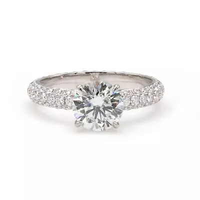 Harry Winston GIA 1.51ct Round Brilliant Diamond Platinum Engagement Ring • $45000