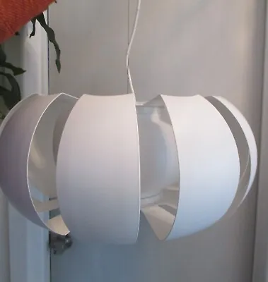 Pendant / Ceiling Light Ikea ' Stockholm ' Heavy Metal  With White Inner Globe • £80