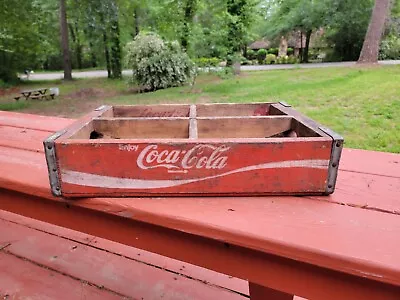 Vintage Enjoy COCA-COLA Bottle 1970s Lufkin TX Wooden Crate Temple Inland Diboll • £48.20