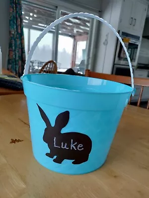 $4 • Buy Chalkboard Vinyl Easter Rabbit Decal For Easter Basket ~ You Can Personalize It!