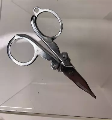 Marie's Mini Folding Metal Pocket Travel SCISSOR Trimming Craft Sharp Cutter • $6.95