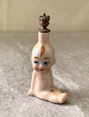 Antique Kewpie Doll Figural Mini Perfume Bottle Crown Stopper  Germany • $75