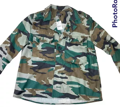 J Crew Jacket Camouflage Button Long Sleeve Army Mens S Lightweight • $29.95