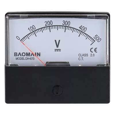 Voltmeter Dh670 Dc 0500v Rectangular Class 2.5 Analog Panel Volt Voltage Meter • $12.75