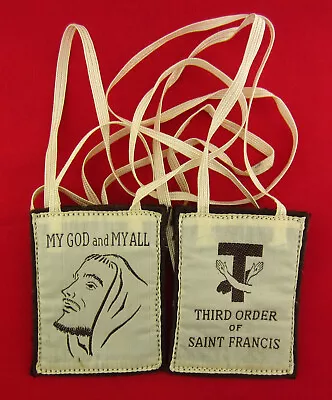 Vintage THIRD ORDER OF SAINT FRANCIS Scapular Catholic Religious Holy Scapular • $29.99