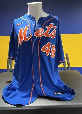 New Nike New York Mets Jacob DeGrom Jersey Mens 52 Blue MLB Authentic Collection • $89.99