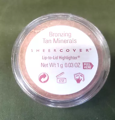 Sheer Cover BRONZING TAN MINERALS Lip-to-Lid Highlighter Powder .03 Oz SEALED • $41.83