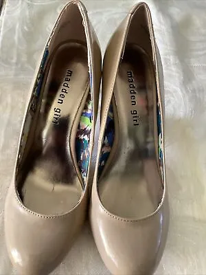 Madden Girl Women’s Beige Patent High Heels Shoes Size 7.5 M. • $14.50