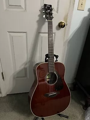 Yamaha FG850 Mahogany Dreadnought Acoustic Guitar Upgraded. • $409