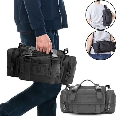 Men Tactical Molle Waist Bag Gym Bag Military Duffle Bag Workout Pouch Carry Bag • $18.89