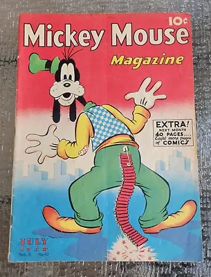 Mickey Mouse Magazine Vol. 3 #10 Looks VG 1938 Extremely Scarce Classic Goofy  • $227