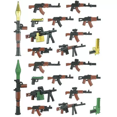 22+Pieces Army Guns Weapon Assembly Blocks Soldier Figure Accessories For Lego • $30.45