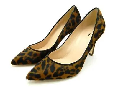J Crew Everly Calf Hair Pump Heels Shoes $350 Chocolate Leopard 7.5 • $99