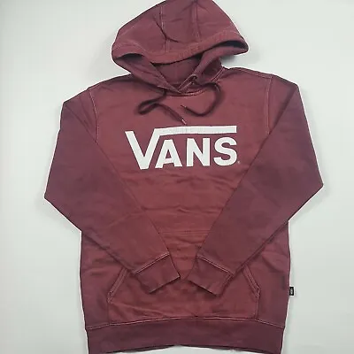 VANS Men Hoodie Pullover Red Big Logo Print Spell Out Active Casual Size S  • £22.99