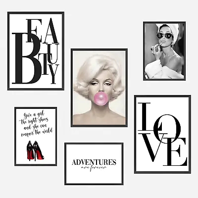 Fashion Beauty Quotes Home Gift Wall Fun Art Poster Print Picture A3A4 • $5.04