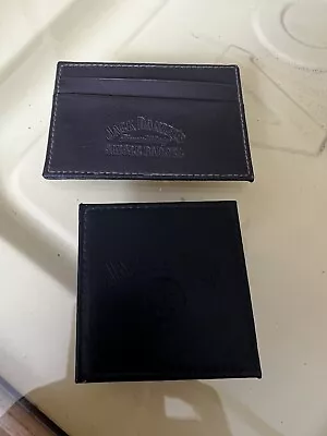 Jack Daniels Black Leather Coaster And Brown Single Barrel Credit Card Holder. • £2.50