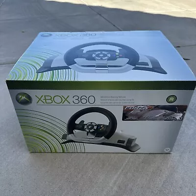 Xbox 360 Wireless Racing Steering Wheel W/ Force Feedback Pedals Working W/ Box • $119.99