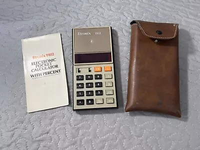 VTG 1970s Litronix 1102A Handheld Calculator W/ Case USA LED Diplay  Electronic • $35
