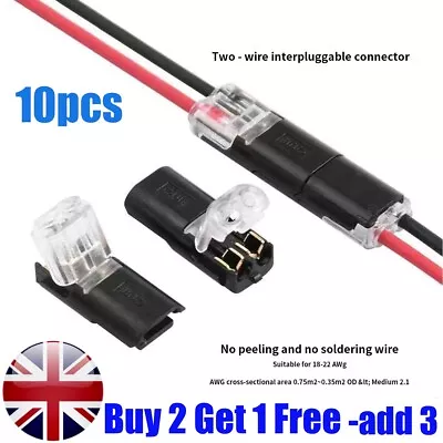 10PCS 2Pin Cable Wire Connectors Plug Sealed 12V For Electrical Car Waterproof * • £4.29