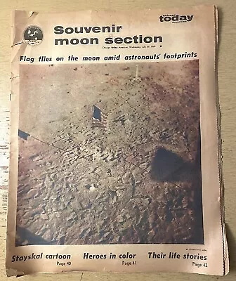 Vtg 1969 Souvenir Moon Section Chicago Today Newspaper • $19.95