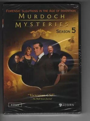 Murdoch Mysteries: Season 5 (DVD 2012 4-disc Set) NEW SEALED FREE SHIPPING • $11.99