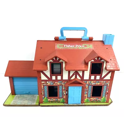 Vintage 1980 Fisher Price Little People Family Tudor House #952 - Play Dollhouse • $34.99