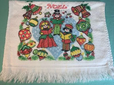Vintage Christmas Kitchen Towel Noel 24” X 15” 1960’s? • $6.50