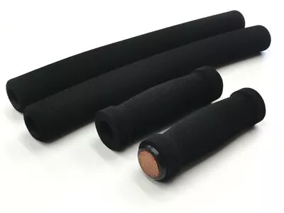 4pcs BLACK  Bike Bicycle Handlebar Foam Grip 300/130mm X 20mm For Cruiser • $4.99