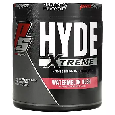 Hyde Xtreme Intense Energy Pre Workout Watermelon Rush 7.4 Oz (210 G) • $34.22