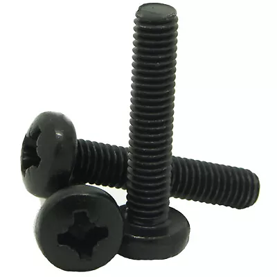 Pozi Pan Head Machine Screws Zinc Plated Black Posi Bolts M3 M4 M5 M6 Din 7985 • £2.67