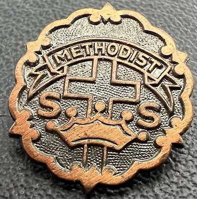 Vintage Methodist Lapel Pin  Little System Cross Crown  • $8.95