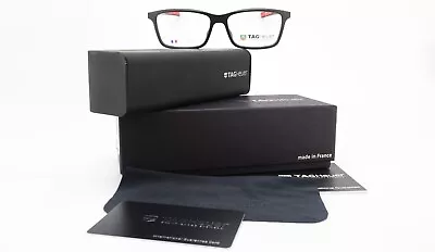 TAG Heuer Glasses Spectacles 140 TH 0518 001 54-16 Square Black Mat Avant Guard • $510.53