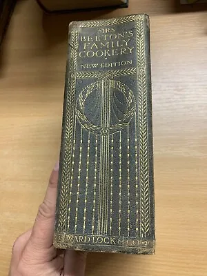 RARE 1912  MRS BEETON'S FAMILY COOKERY  RECIPES 1.4kg ILLUSTRATED BOOK (T6) • $177.26