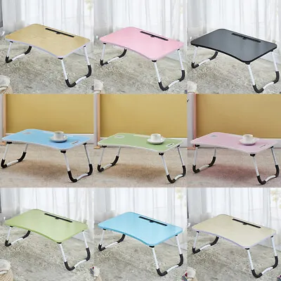 Folding Laptop Bed Table Adjustable Lap Standing Desk Tray Breakfast Portable • £14.99