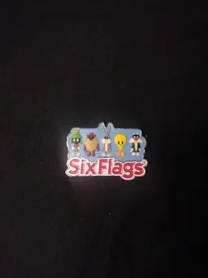 Six Flags Looney Tunes Bugs Bunny Taz Rubber Metal Magnet New Collectible Rare • $8.99