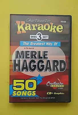 MERLE HAGGARD COUNTRY KARAOKE CHARTBUSTER CD+G VOL-5049 IN DVD Case 3 DISC • $17.88